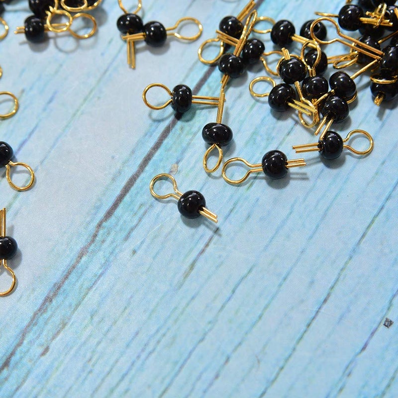 Comimark 100Pcs Black Gold Tone Soldering PCB Board Breadboard Test Point Pin - Image 2